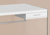Computer Desk For Home Office, Laptop, Storage Drawers, Glossy - White