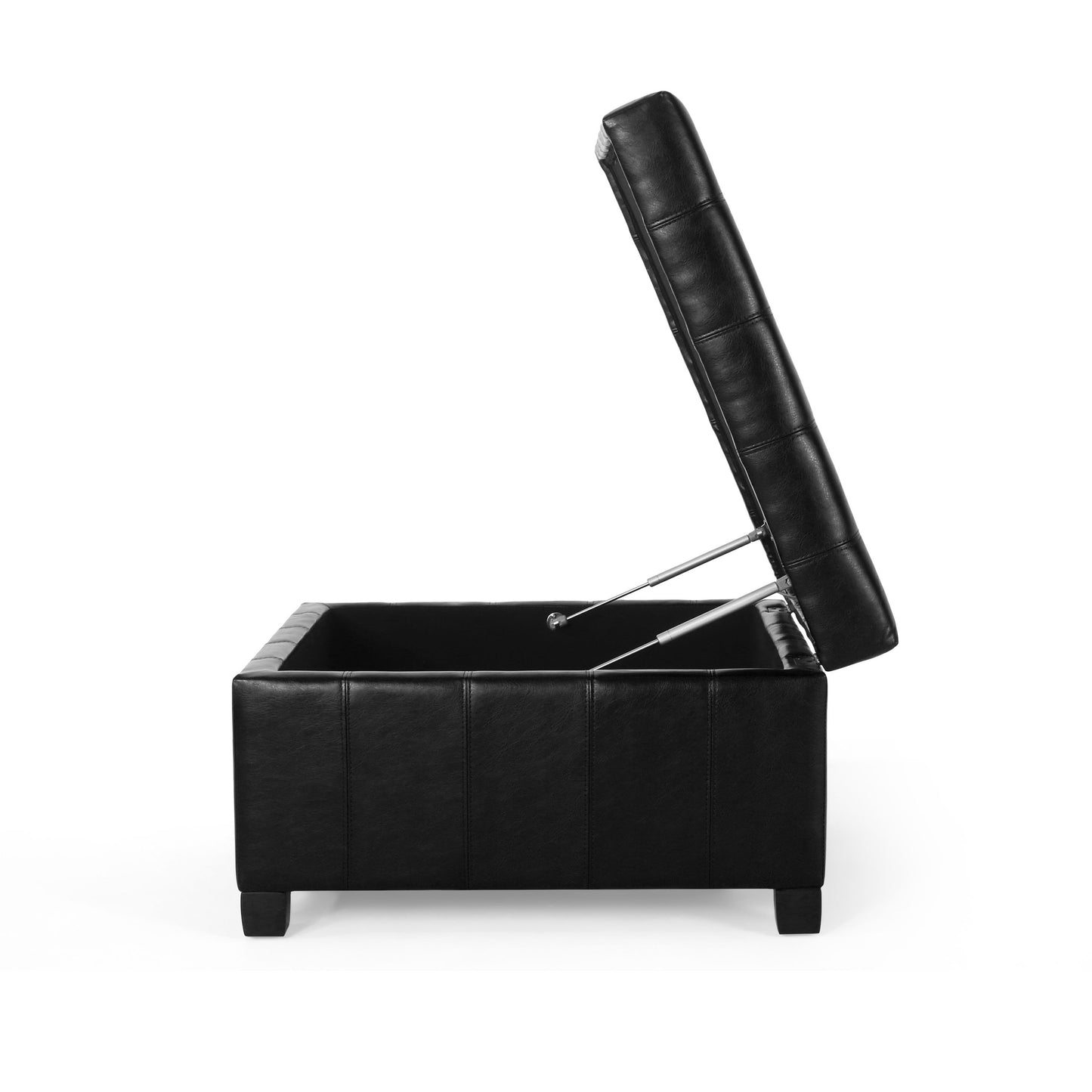 Storage Ottoman For Living Room, Bedroom - Black