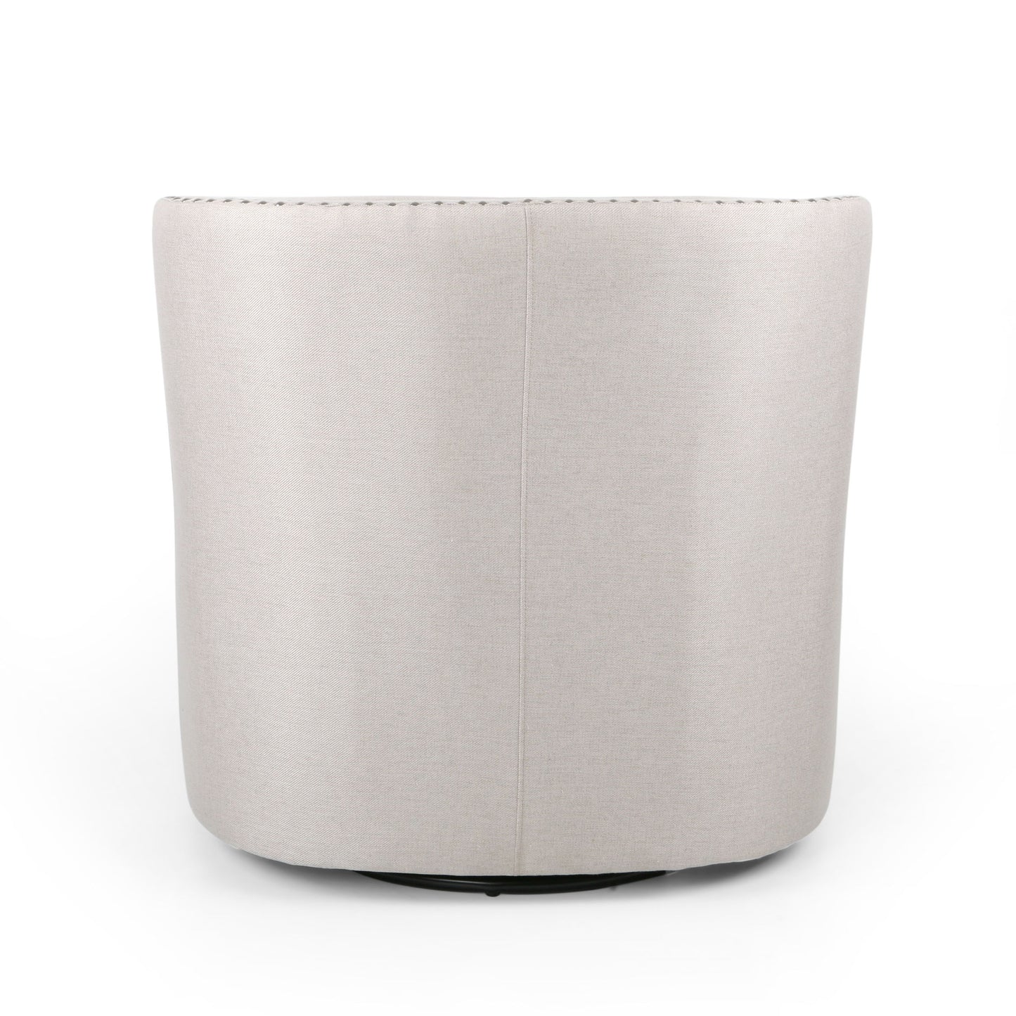 Riverbed - Upholstered Swivel Chair With Nailhead Trim And Sloped Arms - Wheat