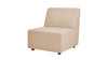 Cleo - Modular Upholstered Deep Seating Patio Armless Chair Axroma Olefin - Almond Beige