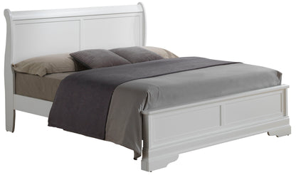 Queen Bed Sleigh Design- White