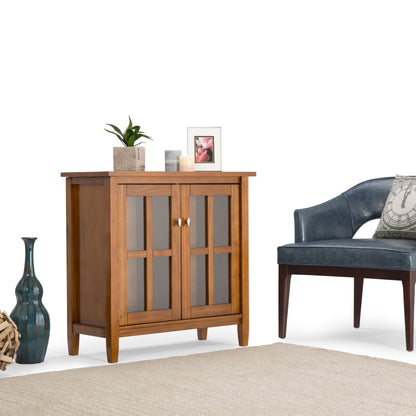 Warm Shaker - Medium Storage Media Cabinet - Light Golden Brown