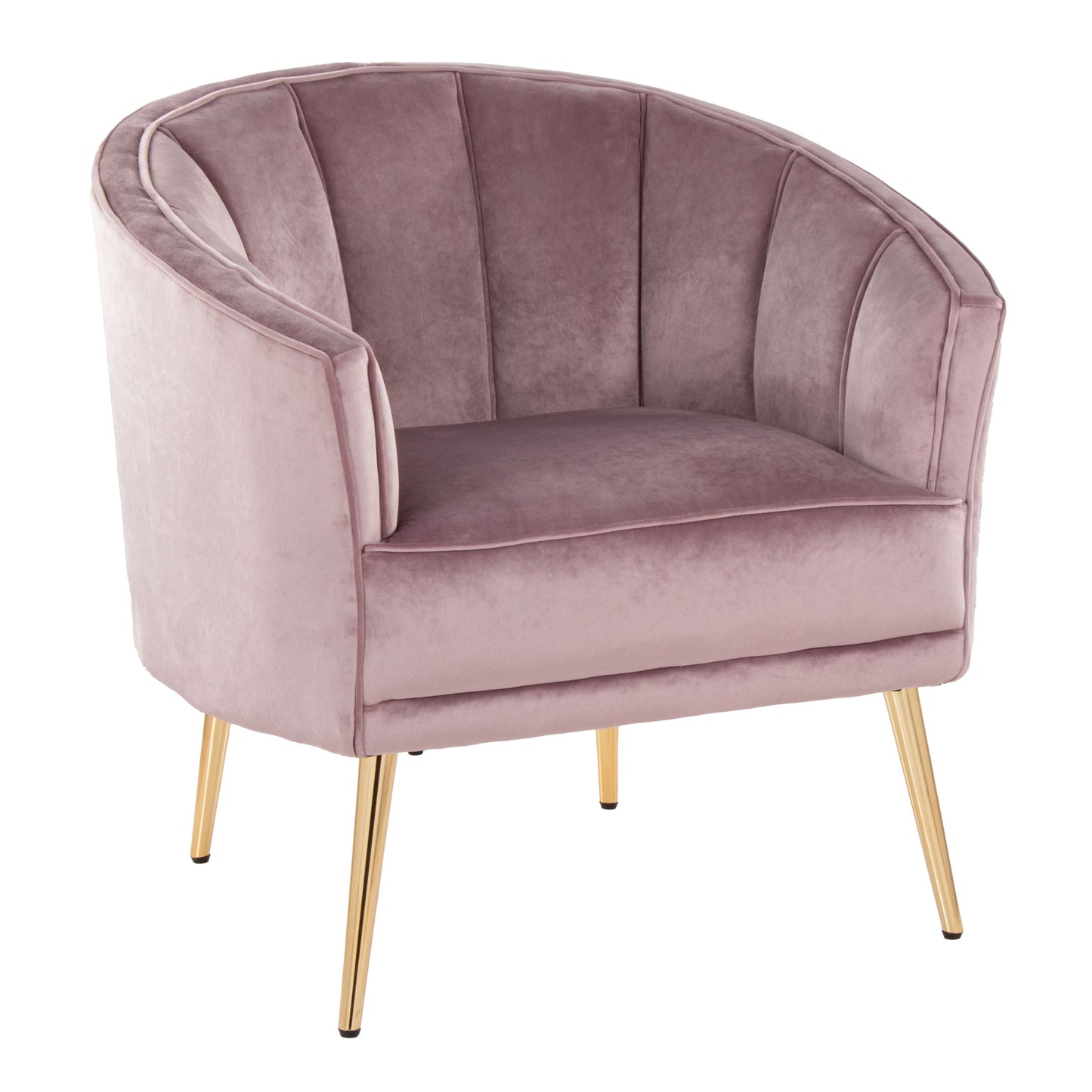 Tania - Contemporary / Glam Chair - Gold / Blush Pink
