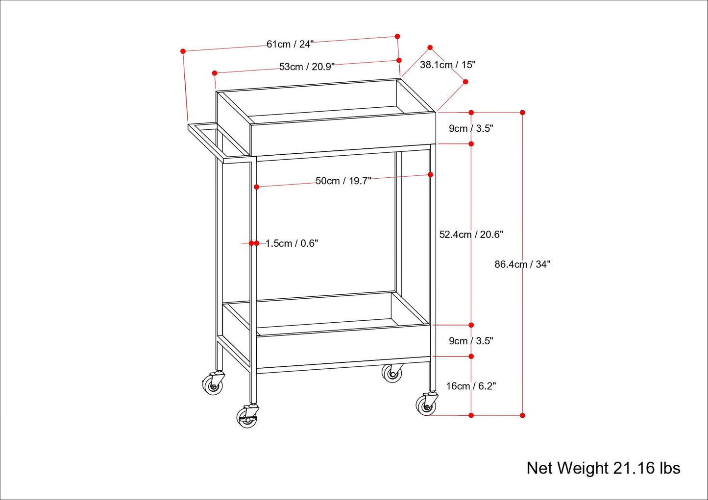 Simons - Bar Cart - Natural