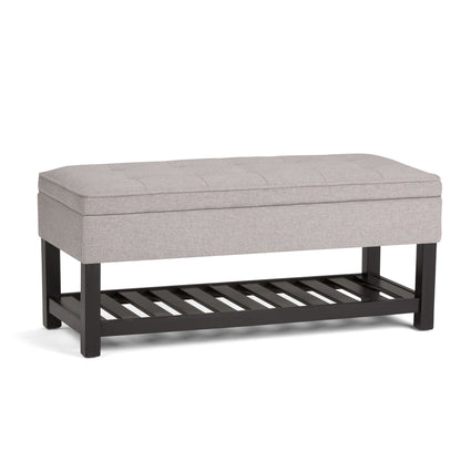 Cosmopolitan - Storage Ottoman Bench With Open Bottom - Cloud Gray