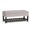 Cosmopolitan - Storage Ottoman Bench With Open Bottom - Cloud Gray