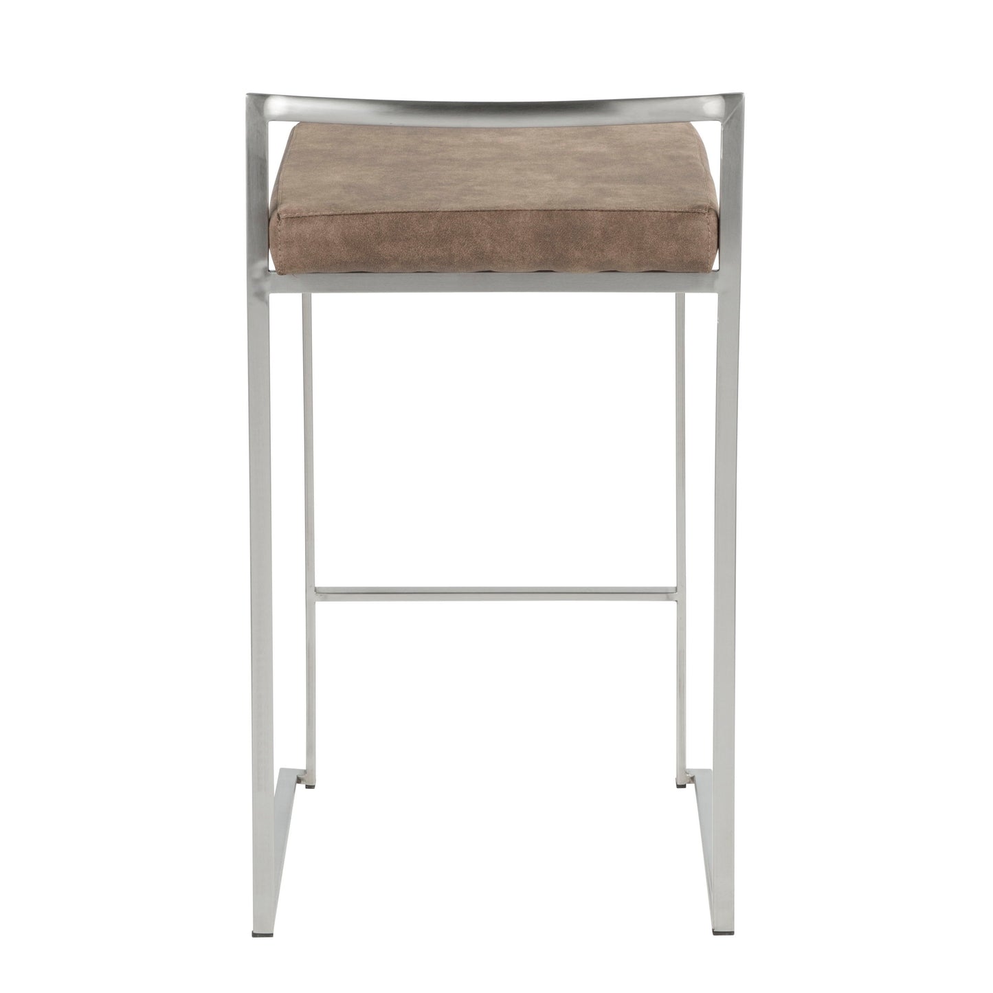 Fuji - Contemporary Stackable Counter Stool (Set of 2) - Brown
