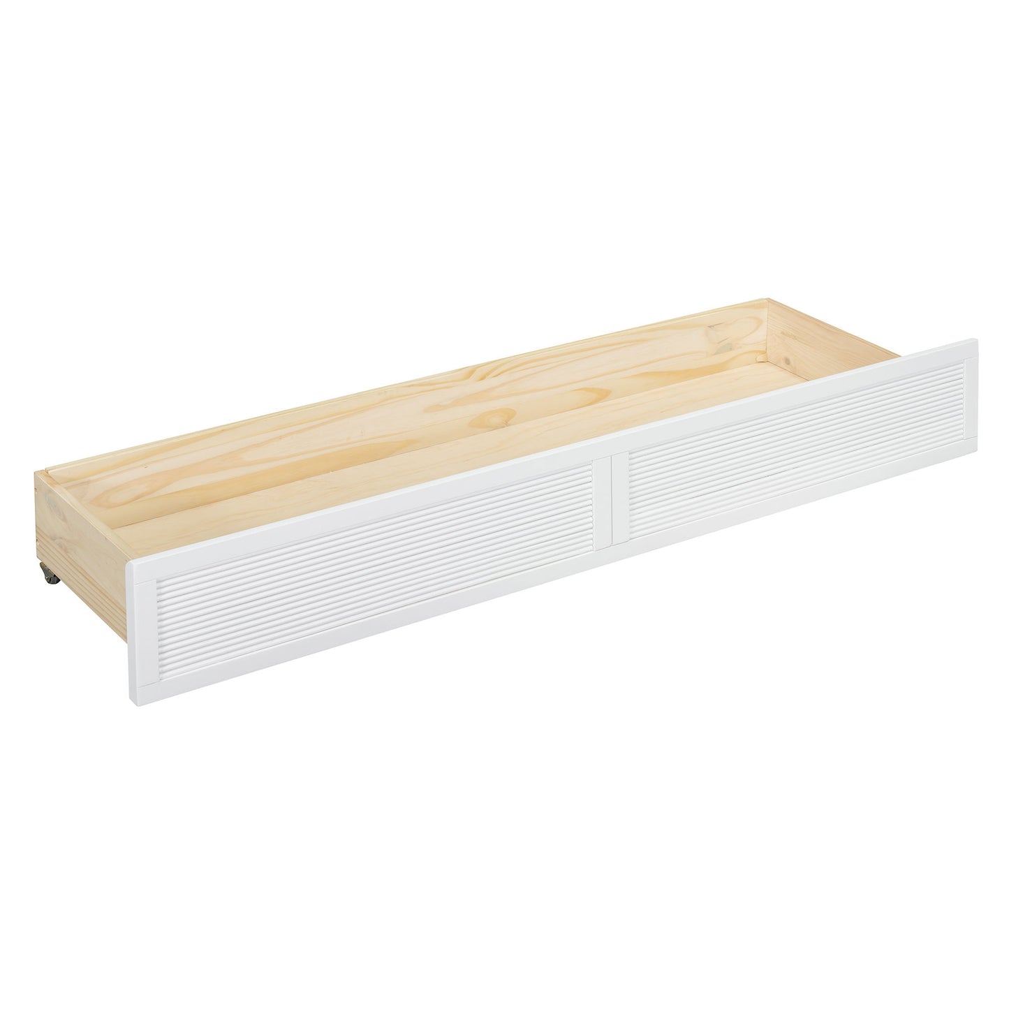 Full Size Murphy Bed With Large Drawer, USB Ports And Outlets - White