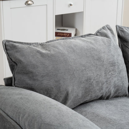Convertible Combination Sofa, Sofa U Shaped, Sofa With Footstools With Storage - Gray Sofa For Living Room, Living Room 2 Seater Combination Sofa Gray - Gray