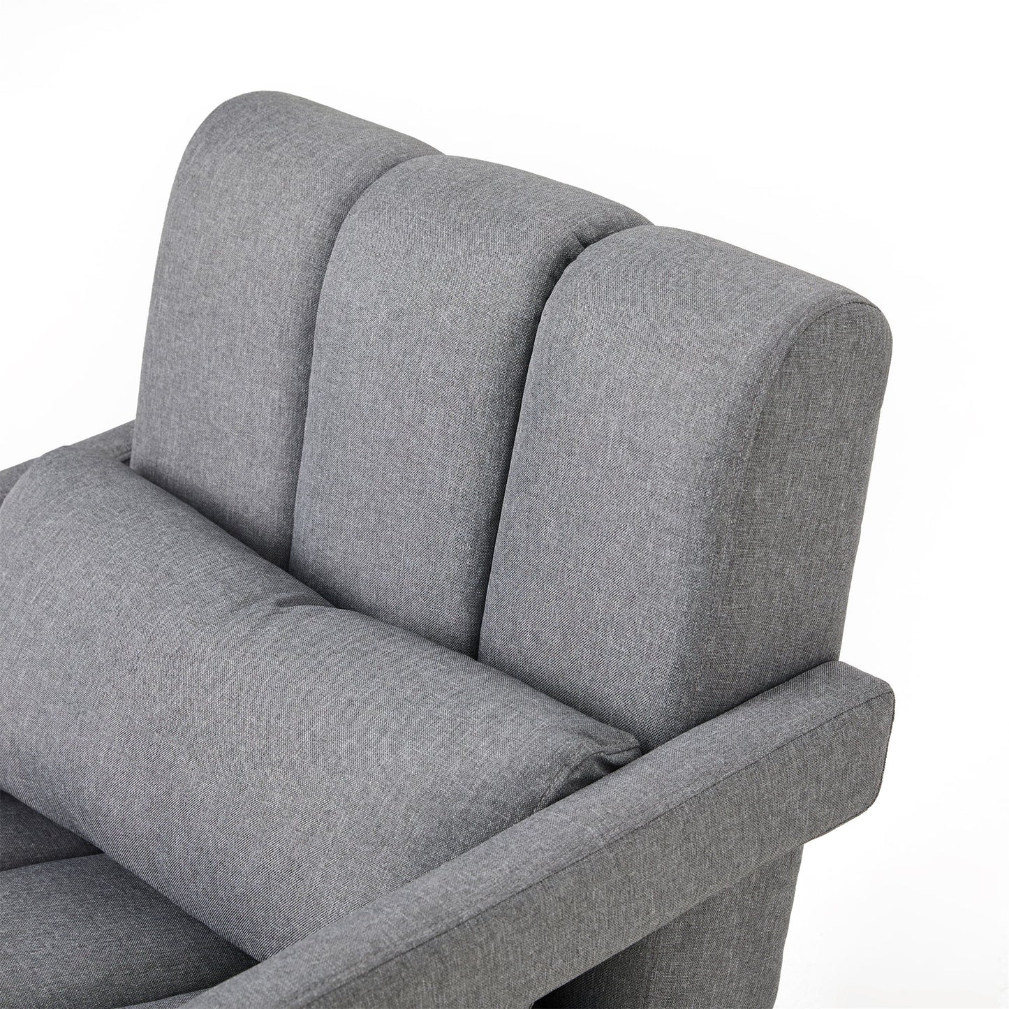 Modern Upholstered Accent Chair, Comfortable Linen Fabric With A Pillow For Living Room.Linen - Dark Gray