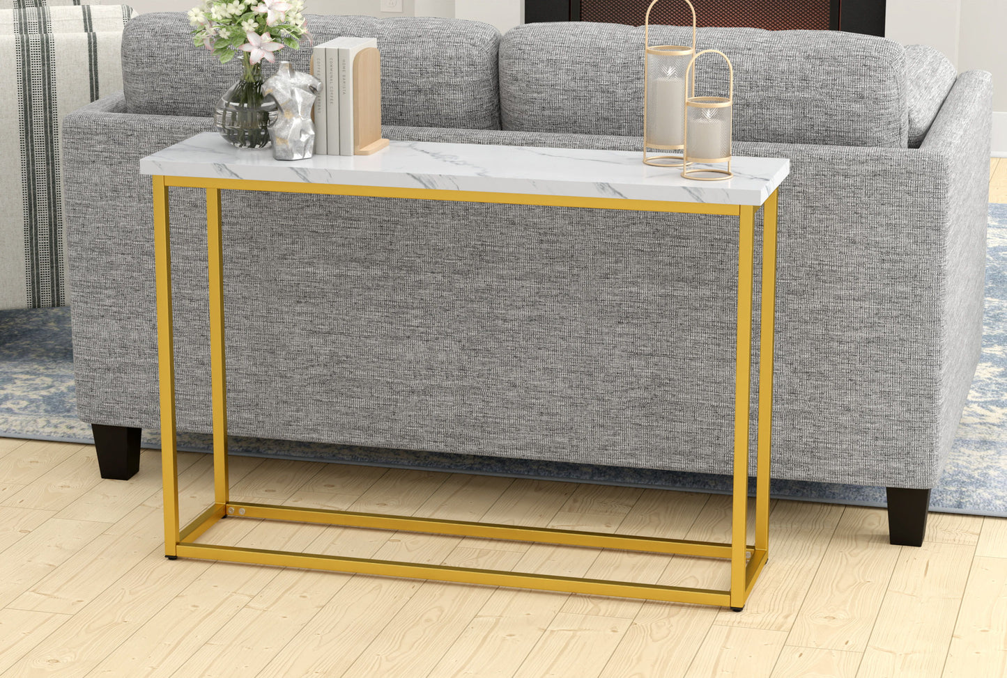 Marb - Sofa Table - White