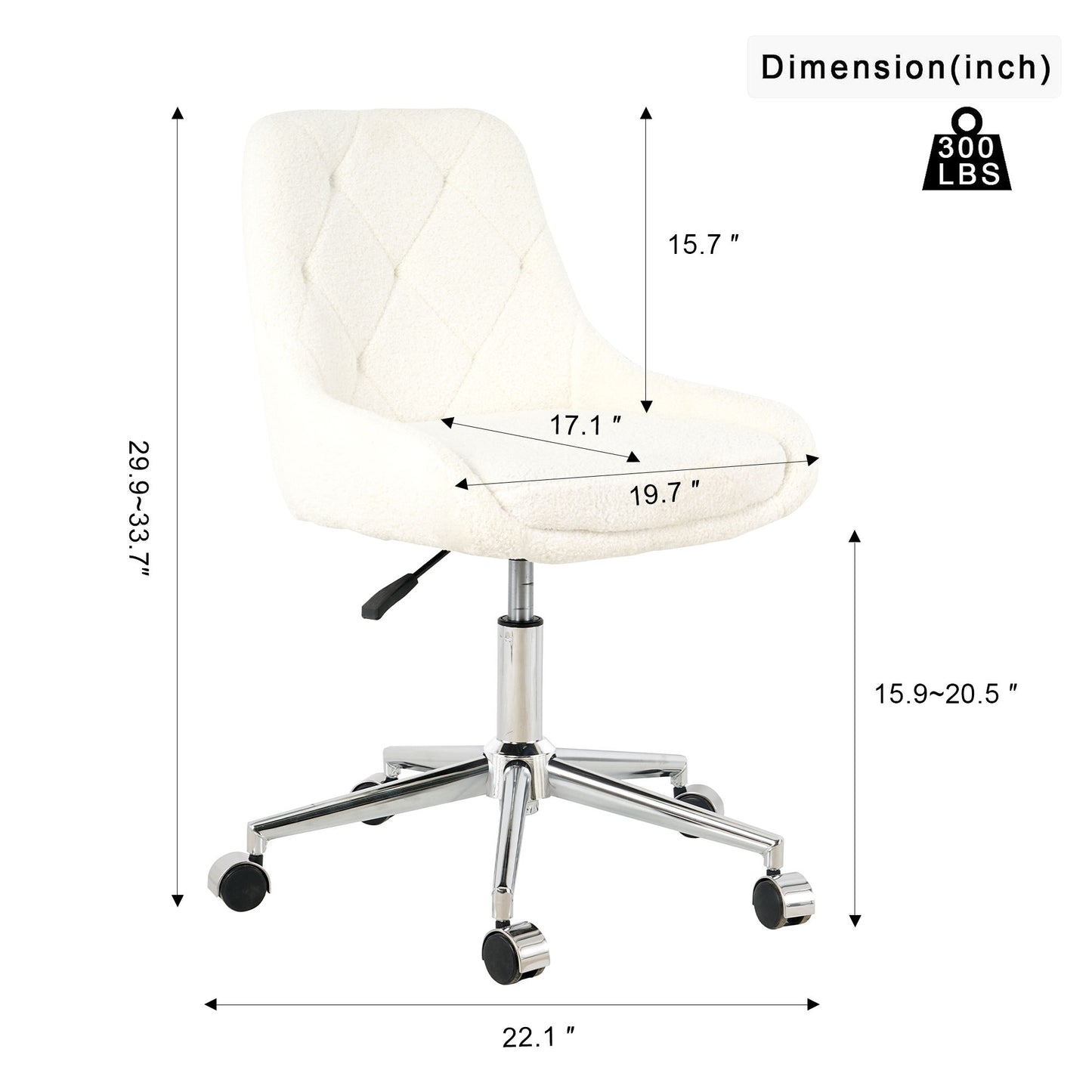 Modern Teddy Fleece Fabric Dining Chair With Chrome Legs, Soft And Comfortable - Beige