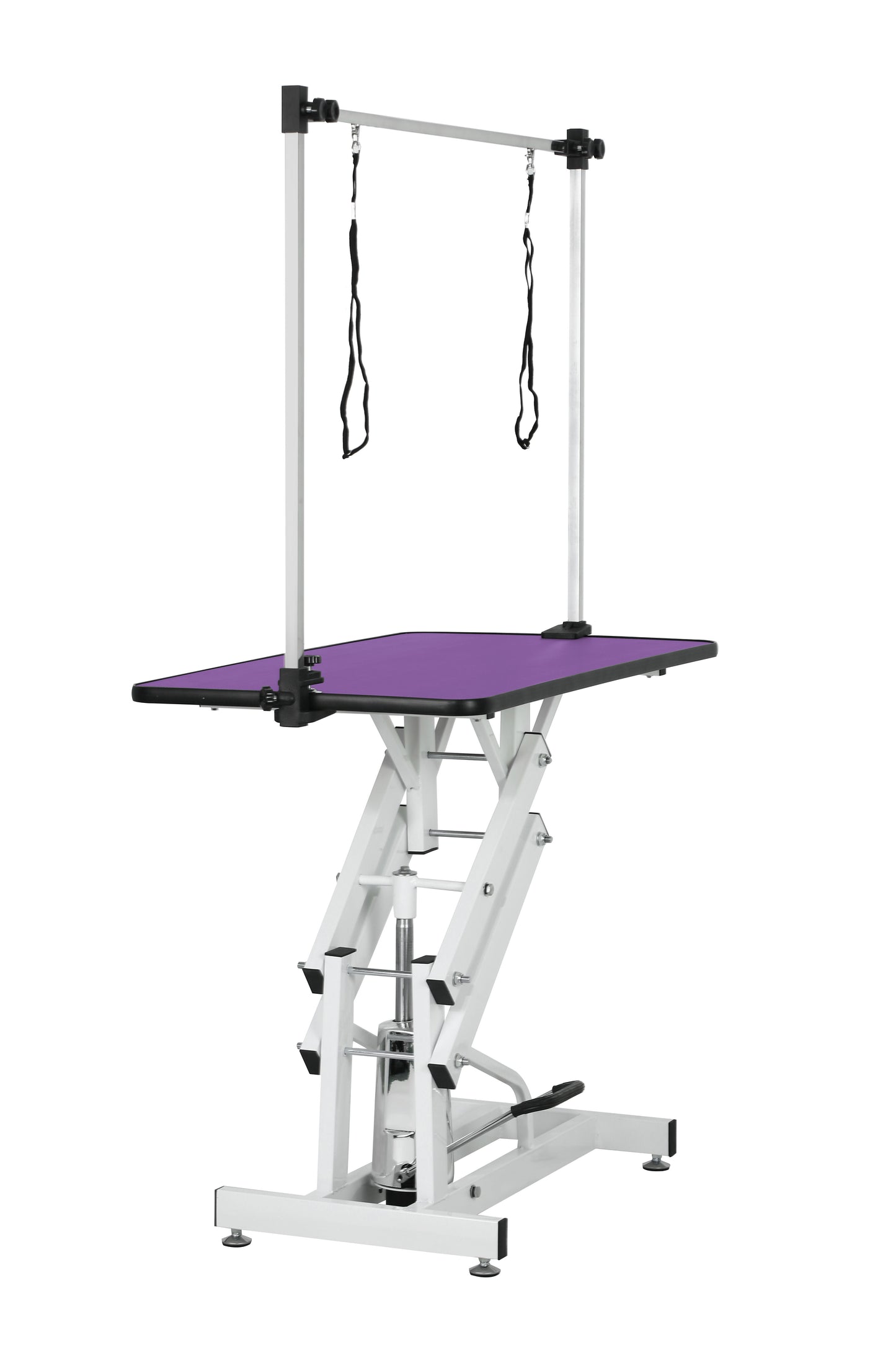 Hydraulic Pet Grooming Table With"H" Arm - Purple