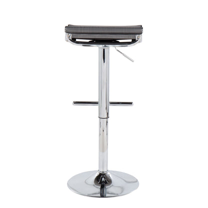 Mirage Ale - Contemporary Adjustable Bar Stool - Chrome / Silver Mesh