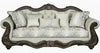 Pierce - Sofa With 5 Pillows - Beige / Cherry