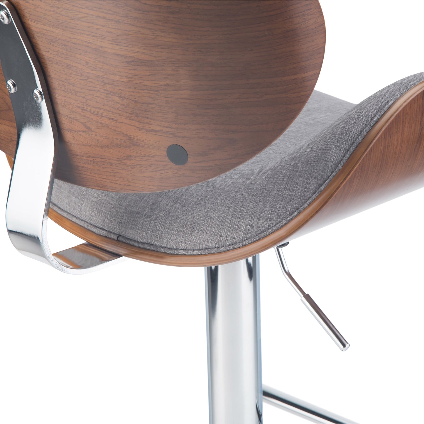 Marana - Bentwood Adjustable Swivel Bar Stool - Gray