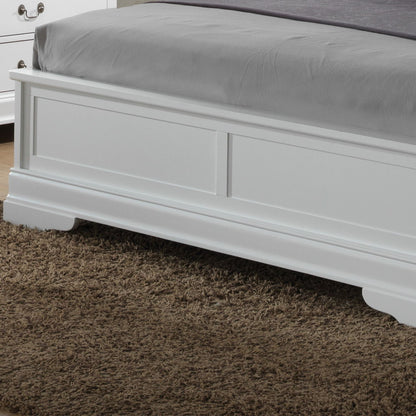Queen Bed Sleigh Design- White