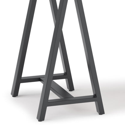 Sawhorse - Solid Walnut Veneer And Small Desk - Dark Brown
