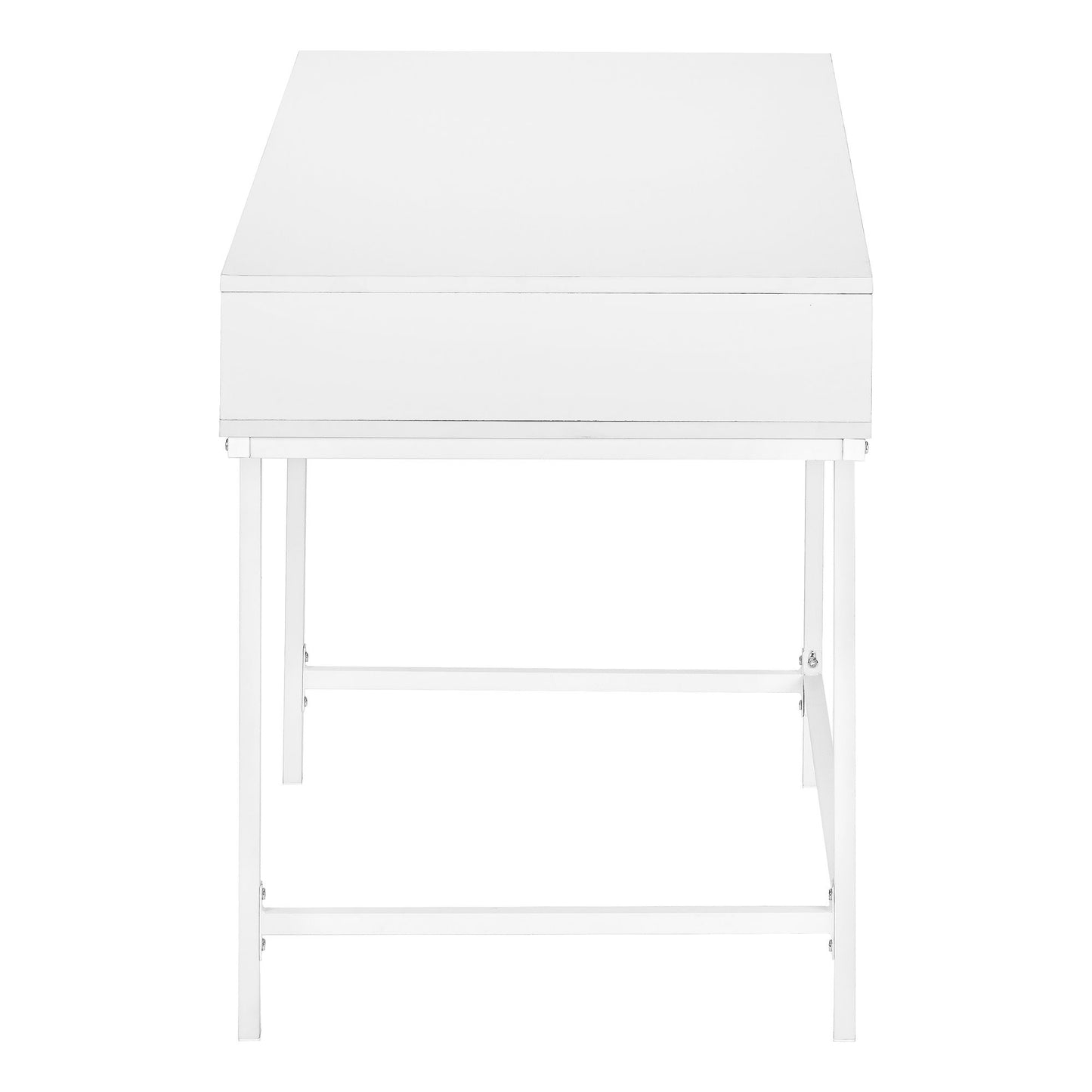 Computer Desk For Home Office, Laptop, Storage Drawers, Versatile Placement - White