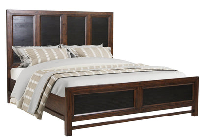 Branson - King Size Panel Bed, Two Tone - Brown