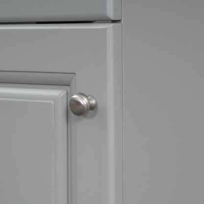 Bathroom Vanity With Sink, Vanity Cabinet With Door Shelf And Adjustable Shelf - Gray