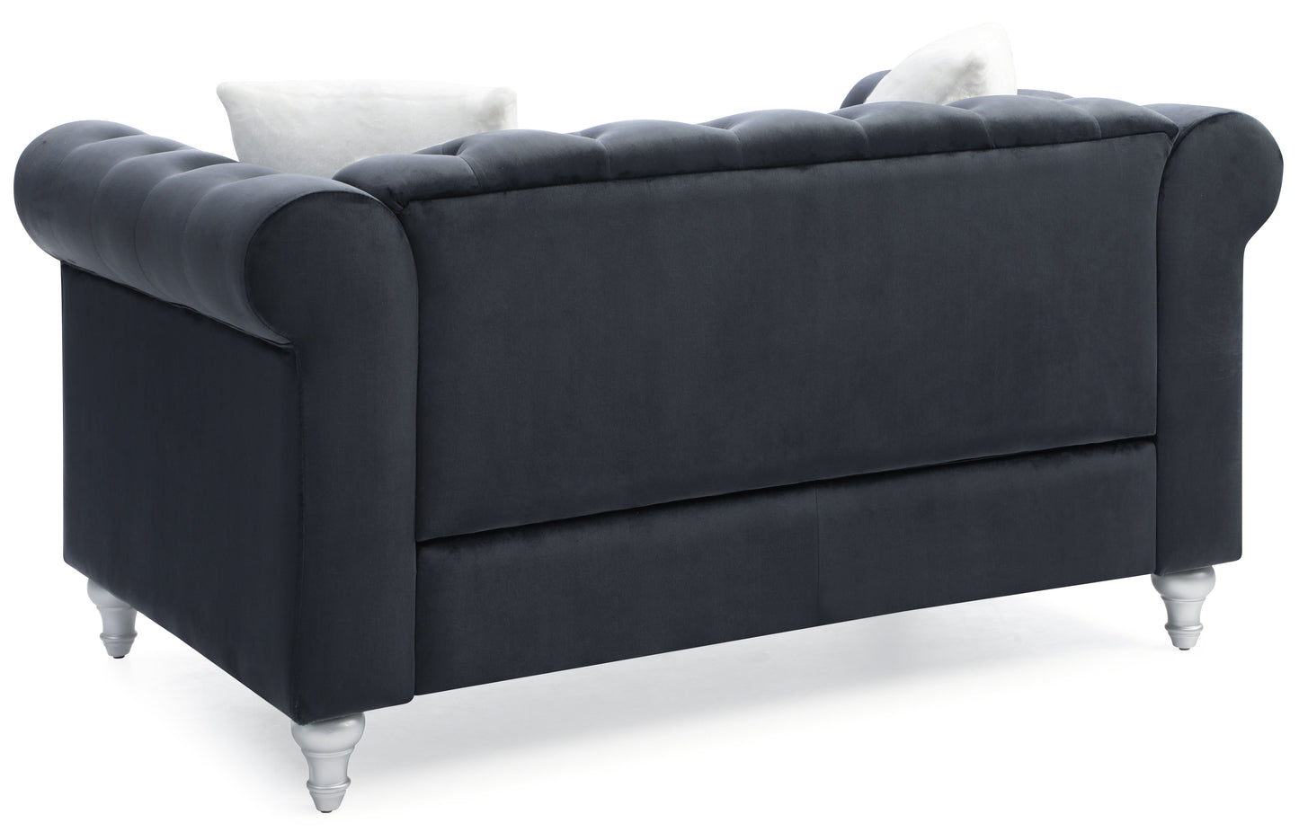 Stylish Contemporary Loveseat - Black