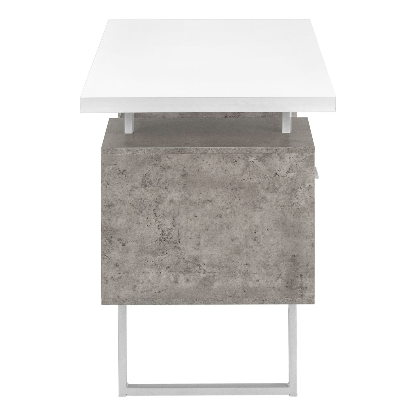 Computer Desk For Home Office, Laptop, Left, Right Set - Up, Storage Drawers, Modern - White