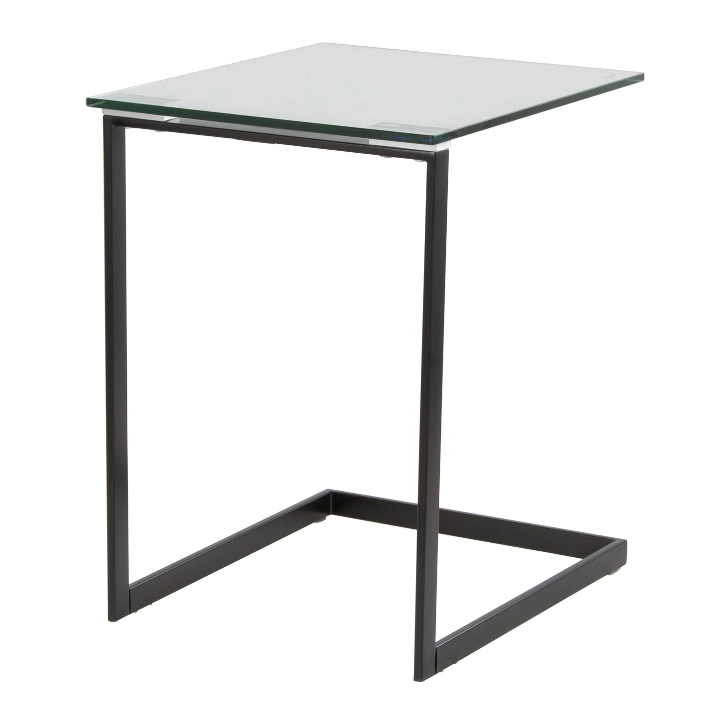 Zenn - Contemporary End Table - Black / Clear