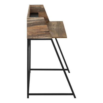 Computer Desk For Home Office, Laptop, Storage Shelves, Contemporary Versatile Placement - Brown