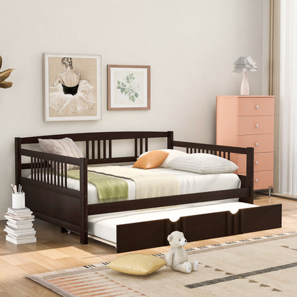 Full Size DayBed With Twin Size Trundle - Espresso