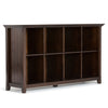Acadian - 8 Cube Storage Sofa Table - Brunette Brown
