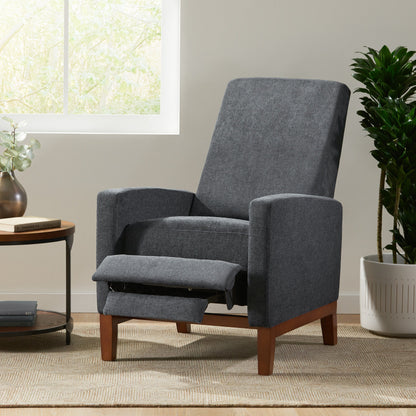 Wide Hand Manual Club Recliner - Charcoal