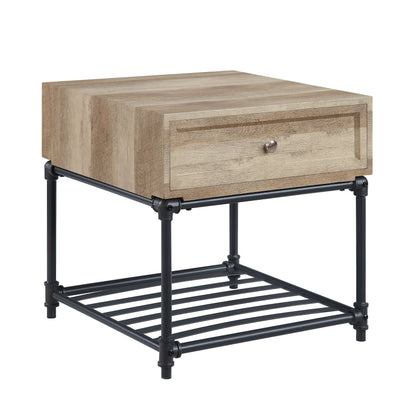 Brantley - End Table - Oak / Sandy Gray