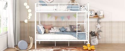 Full Over Full Metal Bunk Bed - White