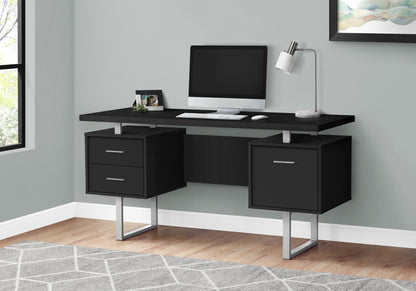 Computer Desk For Home Office, Laptop, Left Right Set - Up, Storage Drawers, Contemporary & Modern - Black