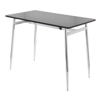 Marcel - Contemporary Counter Table - Chrome / Black
