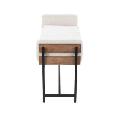 Kari - Farmhouse Bench - Black / Brown / Cream