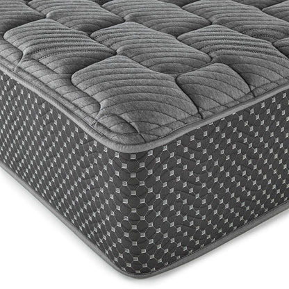 13" Queen Quilted Hybrid Mattress, Firm - Gray