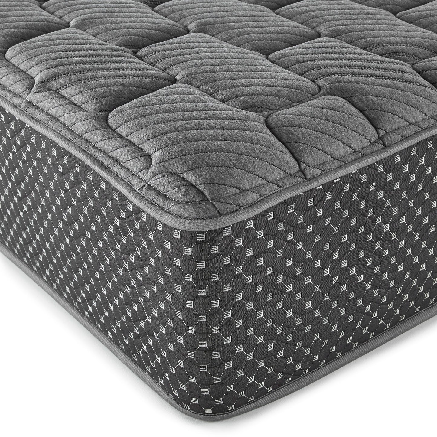 13" Full Quilted Hybrid Mattress, Firm - Gray