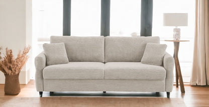 Haran - Pull Out Sleeper Sofa With Storage - Beige