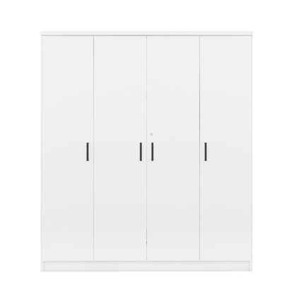 4 Door Wardrobe With 1 Drawer - White