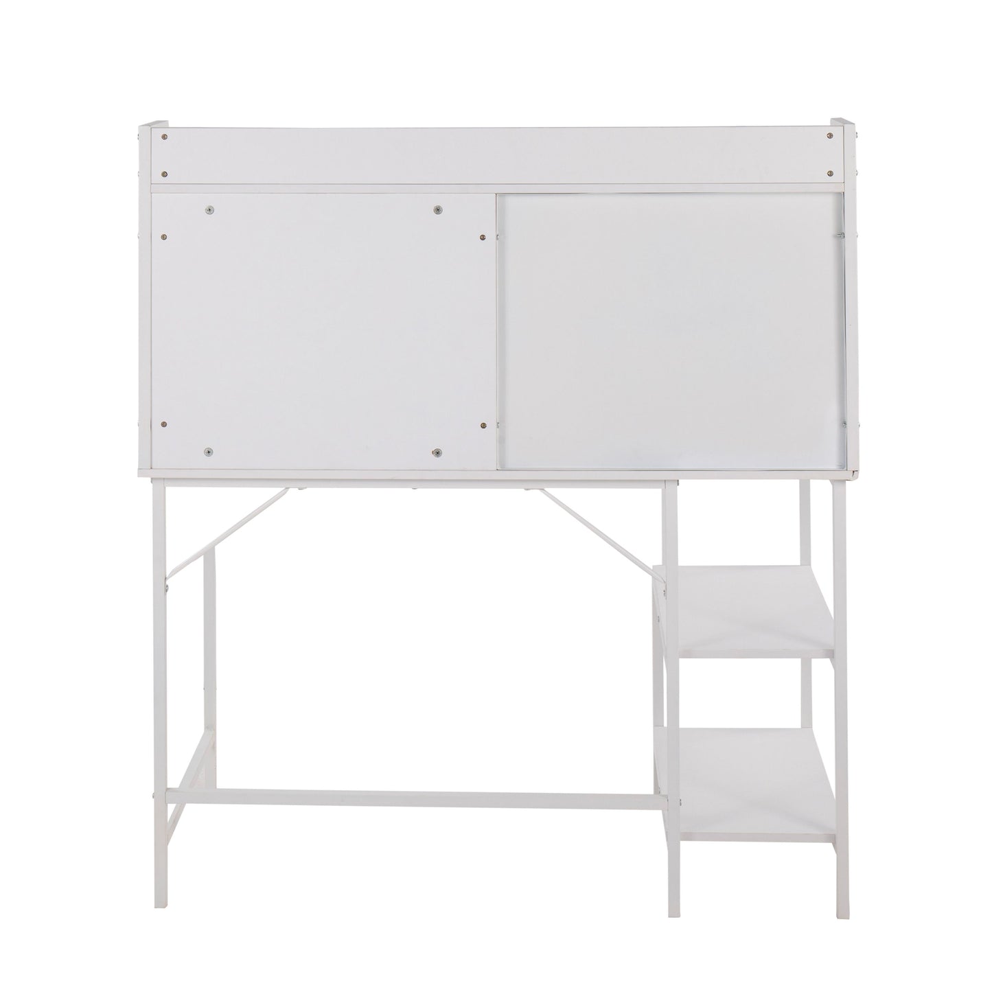 Geo - Shelf Contemporary Desk - White