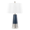 Penelope - Contemporary Table Lamp With Dark Blue / Silver / White