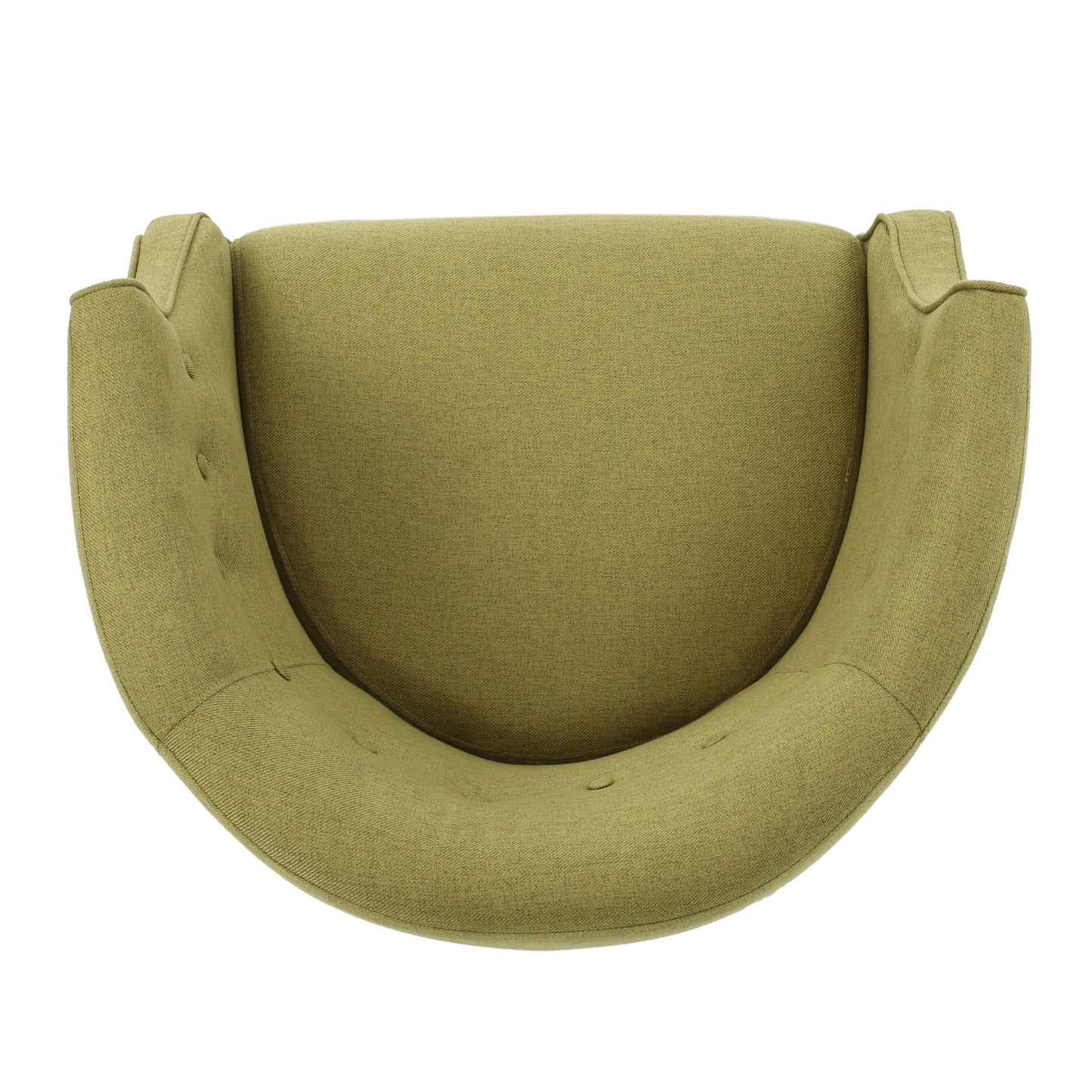 Contemporary Upholstered Club Chair With Button Tufting - Green