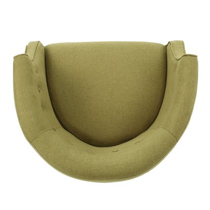 Contemporary Upholstered Club Chair With Button Tufting - Green