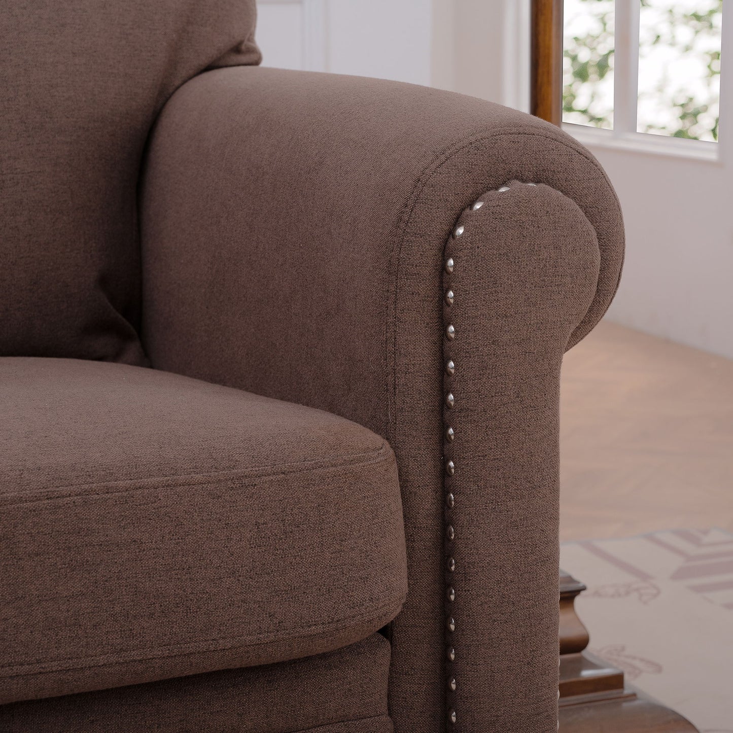 37.4" 1 Seater Sofa - Brown
