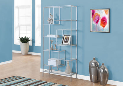 Bookshelf, Bookcase, Etagere, For Office, Contemporary & Modern - Silver