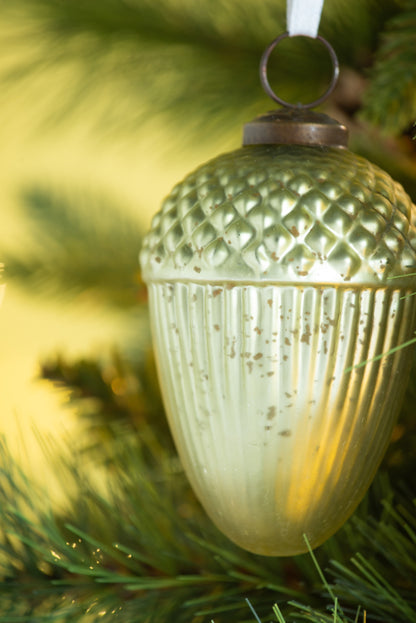 Tear Drop Ornament, Decorative Hanging Christmas Tree Ornaments For Holiday Party Decorations (Set of 12) - Green
