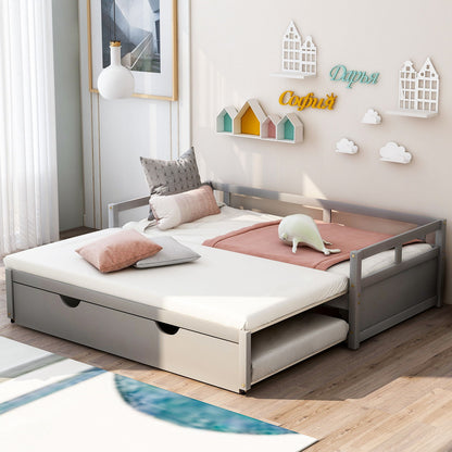 Extending Daybed With Trundle, Daybed With Trundle - Gray