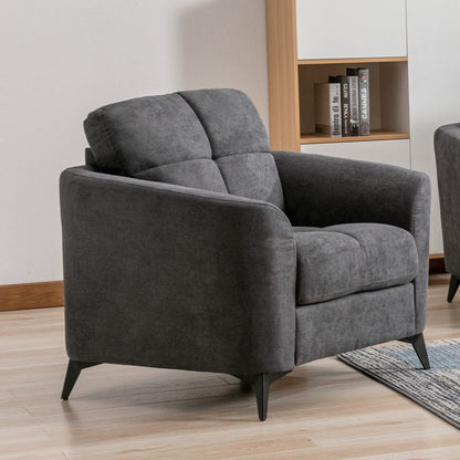 Callie - Woven Fabric Chair - Gray
